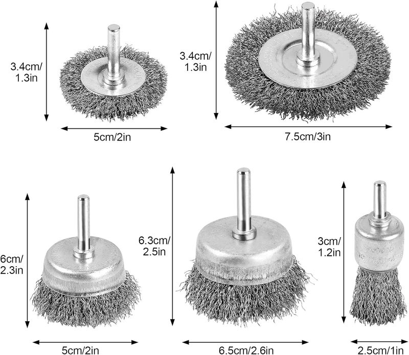 Romeda Wire Brush for Drill, Wire Wheel Brush Cup Set, Wire Wheel for Drill 0.012 Carbon Steel Wire, Drill Wire Brush for Drill 1/4 Inch Arbor for Cleaning Rust, Stripping and Drill Attachment - Image 2